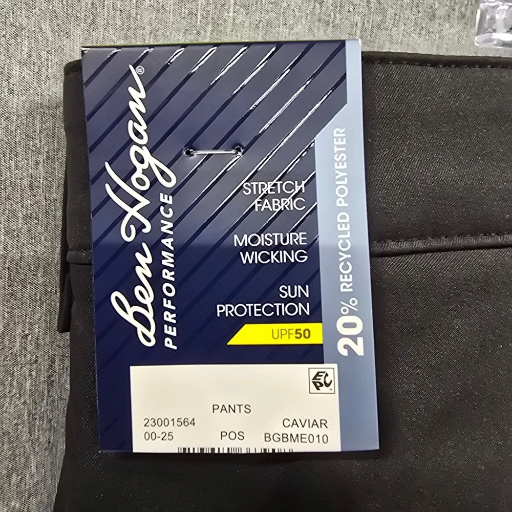 Ben Hogan Performance Golf Pants‎ Mens 42x32 Black Stretch Moisture Wicking